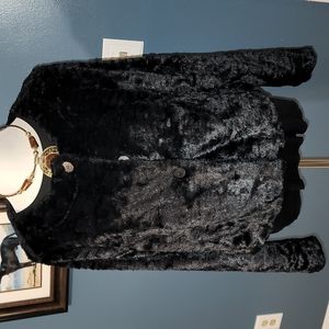 Torrid button down fur jacket